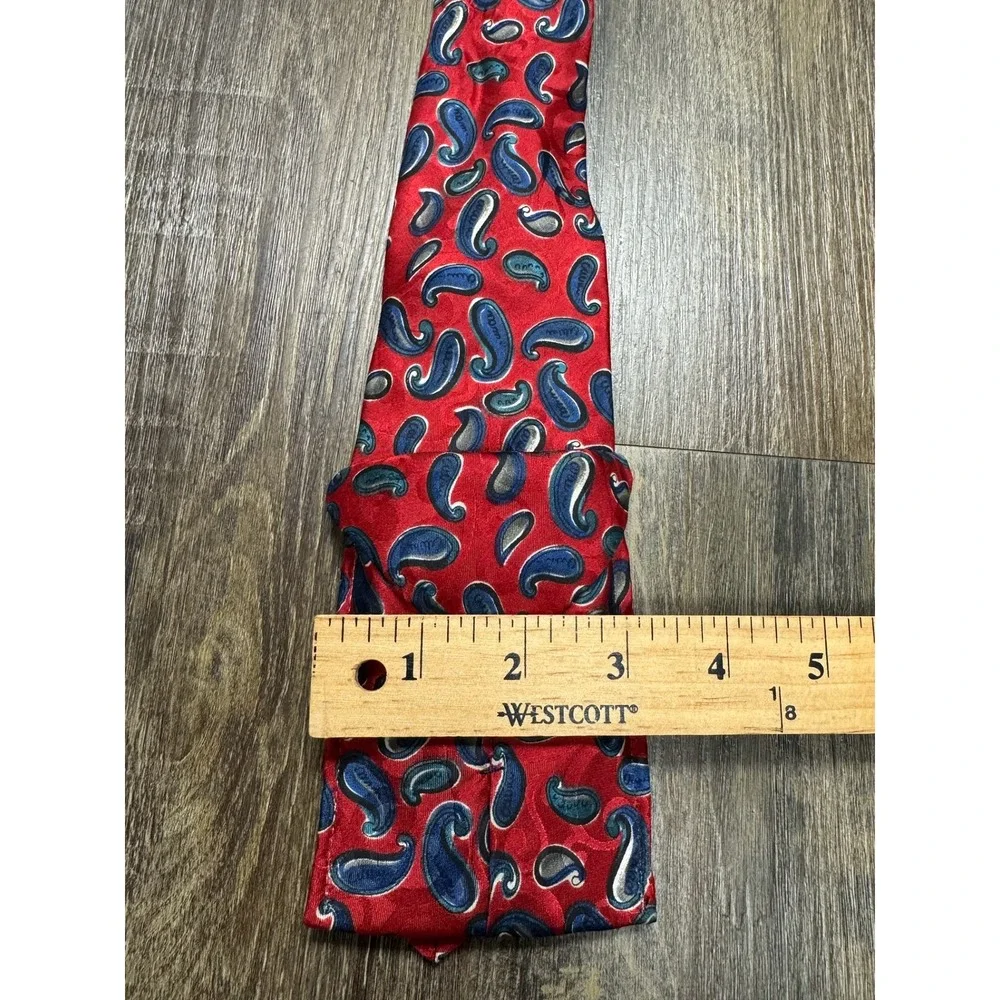 Hey-Ties Red Paisley Ascot Cravat Vintage Style Mens‎ Formal Neckwear BBL Inc